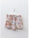 set flores cafes con amarillas short y blusa