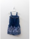 romper azul con flores blancas