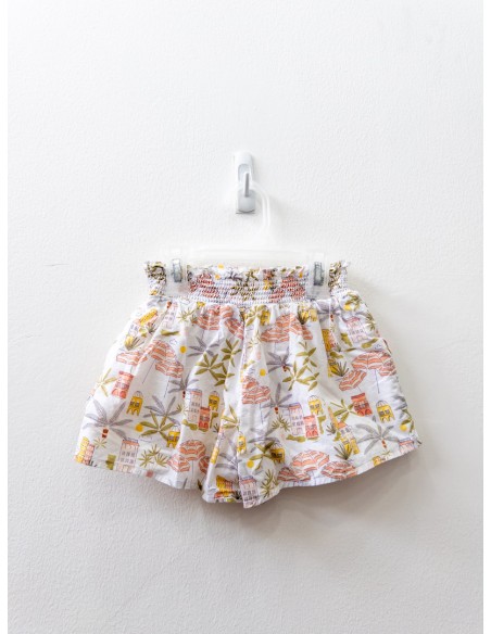 short blanco con dibujos de casas