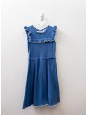 vestido azul de punto