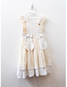 vestido beige, amarillo patito