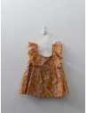 set mostaza de short y blusa con flores