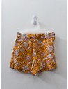 set mostaza de short y blusa con flores