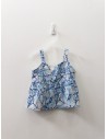 set short y top celeste de hojas azules