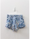 set short y top celeste de hojas azules