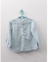 camisa celeste lino