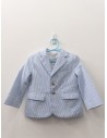 set pantalon y saco rayas celestes y blancas