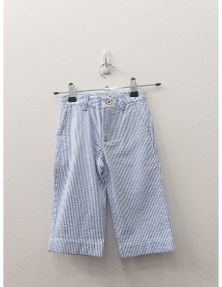 set pantalon y saco rayas celestes y blancas