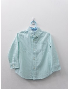 camisa manga larga turquesa