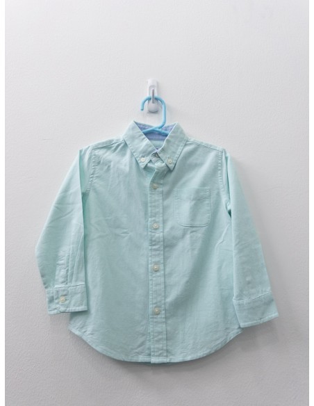 camisa manga larga turquesa