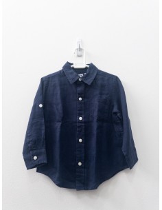camisa manga larga azul