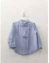 camisa manga larga celeste