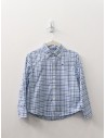 camisa performance cuadros azules y celestes