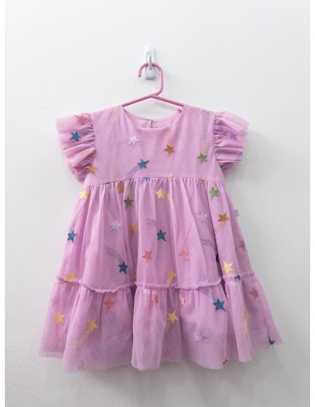 vestido rosado con estrellas