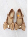 ballerinas doradas con lazo