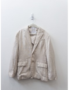 set pantalon y saco beige