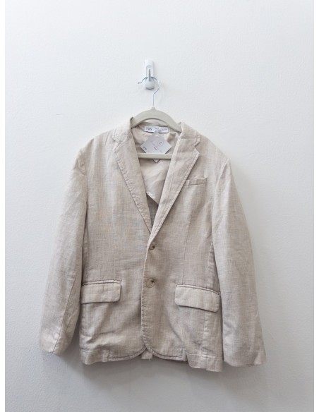 set pantalon y saco beige
