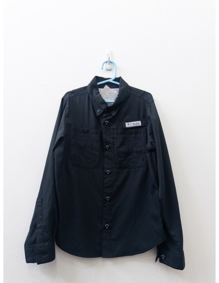 camisa manga larga negra antitranspirante