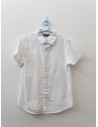 camisa manga corta blanca de lino