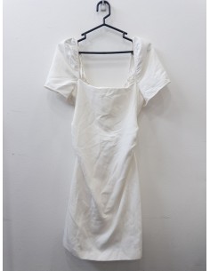 vestido lino blanco