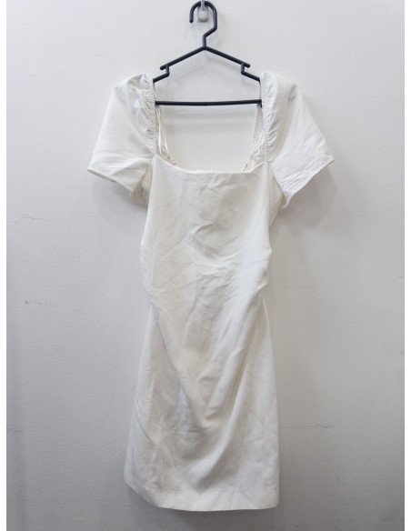 vestido lino blanco