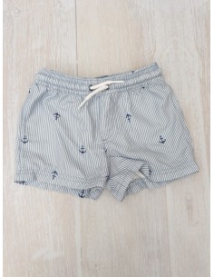 pantalon de bano rayas celestes y anclas