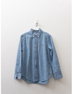 camisa manga larga celeste