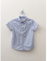 camisa manga corta rayas celestes
