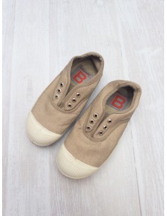 zapatos lona beige