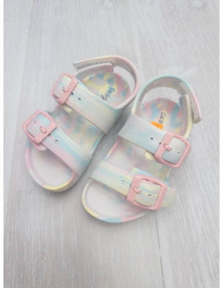zapatillas de playa colores pastel