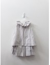 set gris con plateado falda y top