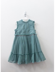 vestido tul turquesa