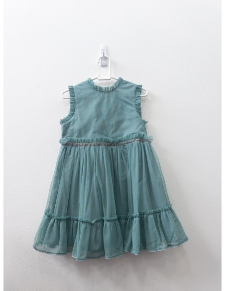vestido tul turquesa