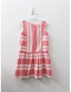vestido franjas rosadas