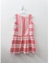 vestido franjas rosadas