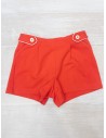 short rojo con dos botones