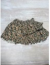 falda verde oscura con flores beige