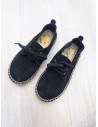 zapatos de gamuza azul oscuro