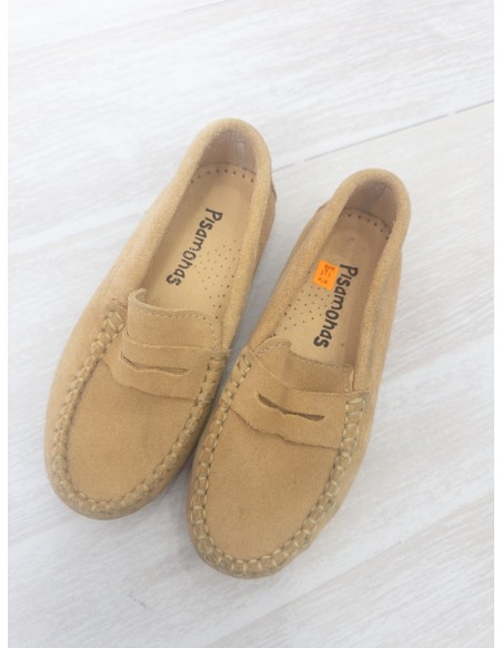 zapatos de lona beige
