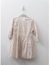 vestido blanco con cuadros rosa y flores