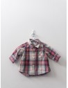 camisa cuadros rojos y beige