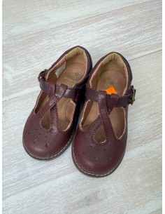zapatos concho de vino de cuero, raspados