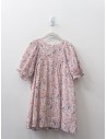 vestido blanco con dibujos azules