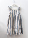 vestido rayas azules y beige
