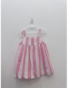 vestido rayas rosadas y blancas