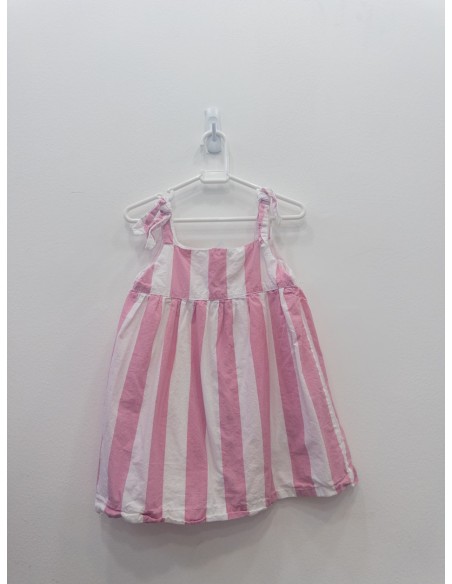 vestido rayas rosadas y blancas