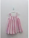 vestido rayas rosadas y blancas
