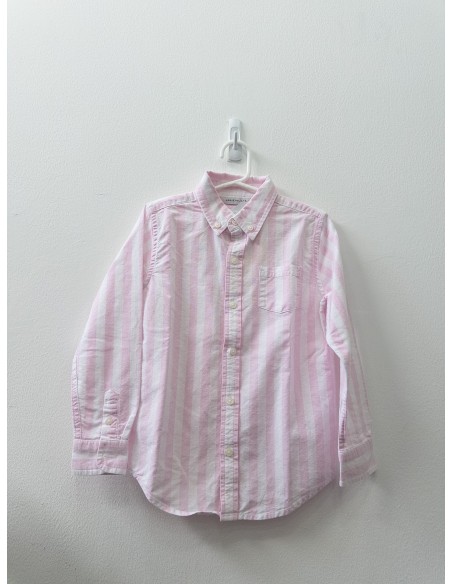 camisa rayas blancas y rosadas