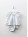 set blusa y calzon blanco con flores celestes