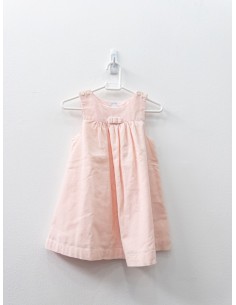 vestido rosado pana